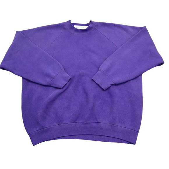 Casual Sweater Womens XXL Purple Crew Neck Long Sleeve Banded Cuffs Pullover - Picture 1 of 14